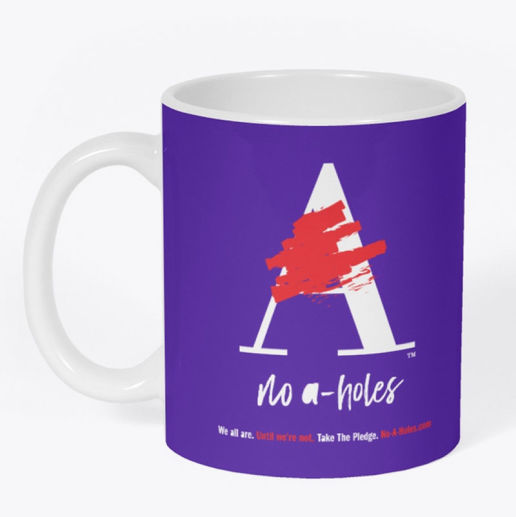 Peace symbol mug from No A-Holes.