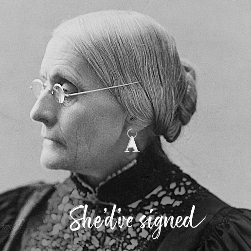 Susan B. Anthony poster.